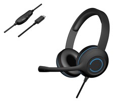 Cyber Acoustics Stereo USB-C Headset (AC-5014) for PC &amp; Mac, in-line Controls fo - £31.37 GBP