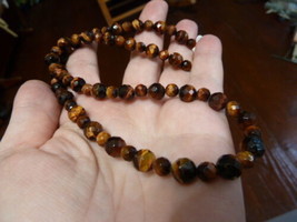 (v313) Red tiger eye Africa faceted Beads GEM beaded Necklace fashion JEWELRY - £49.66 GBP
