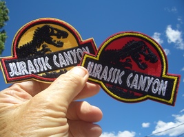 Jurassic Canyon Nm: Embroidered Cloth IRON-ON / SEW-ON Patch: $9.50 + $1.00 S/H - £7.42 GBP