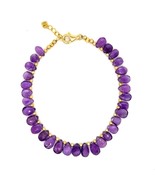 Vintage Signed 925 Gold Tone Beaded Amethyst Stone Adjustable Bracelet s... - $74.21 CAD