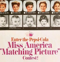 1965 Pepsi Cola Miss America Baby Pictures Advertisement Soda Pop DWII15 - $568.44 MXN