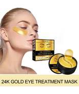 24K Gold Hyaluronic Acid Eye Mask Moisturizing Remove Dark Eye Circles C... - $18.23