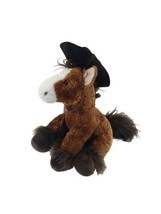 Build a Bear Brown Cydesdale Horse w Cowboy Hat Pony Plush Stuffed Animal - £12.62 GBP