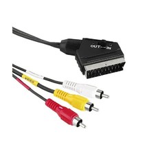 Hama 3 Phono to SCART Switchable cable, 1.5m  - $18.00