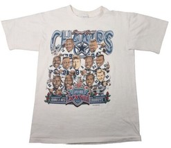 VTG Dallas Cowboys 1993 Super Bowl XXVII Champions Caricature T-Shirt Tag Medium - £63.33 GBP