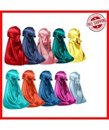 Silky Durags for 360 Waves - 10-Pack Unisex Long Tail Satin Collection - $584.11 MXN