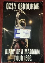 Ozzy Ozbourne / Randy Rhoads Diary Tour Concert Program Book + Ticket - Vg - £172.39 GBP