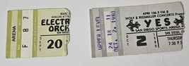 Two Stubs YES &amp; ELO Concert Ticket Stubs Vintage 1980-1 San Diego Sports... - £36.62 GBP