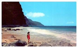 Napali Cliffs Kauai Hawaii Pan American World Airways Issued Postcard - £10.65 GBP