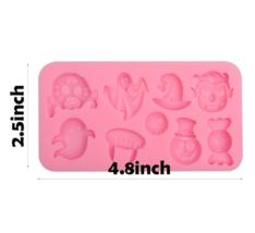 Halloween Silicone Mold Fondant 3D Candy Gummies Ghosts Hat Vampire Teeth - £4.73 GBP
