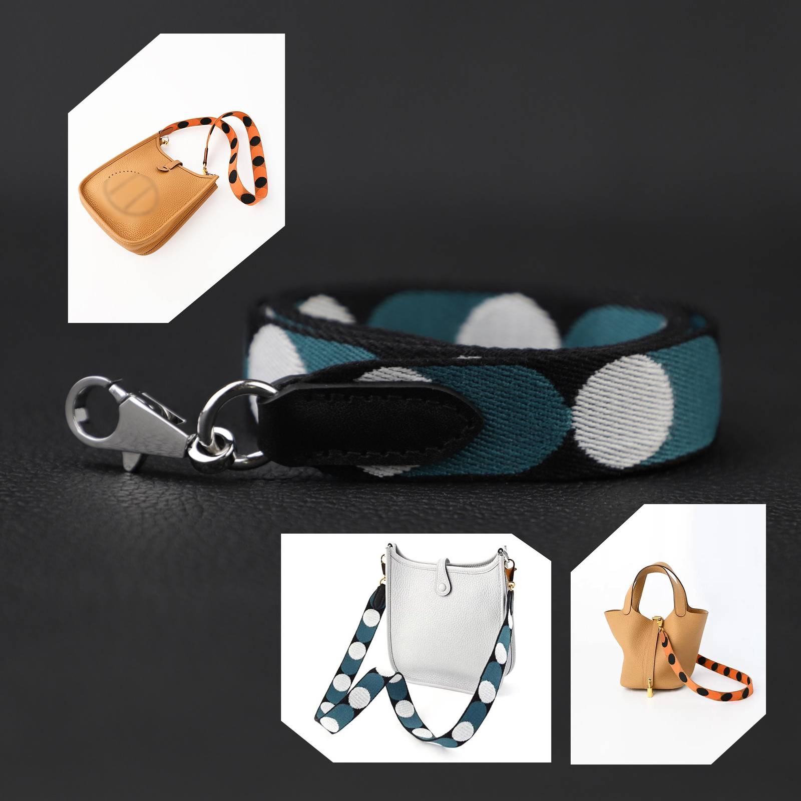 1inch width Bandoulière Sangle Flipperball 25 mm shoulder bag strap for evelyn
