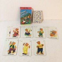 VINTAGE HAPPY FAMILIES PLAYING CARDS GAME TEDDY BEARS 1950&#39;s Complete Set - $19.78
