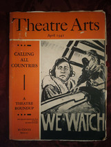 Theatre Arts April 1942 Wwii Poster James Reynolds Gil Vicente Simon Lissim - £6.23 GBP