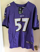 Nike On Field CJ Mosley Baltimore Ravens Purple Stitched Jersey #57 Size 44 NWT - £58.84 GBP