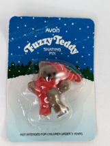 Avon Fuzzy Teddy Ber Skating Pin 1986 - $9.95