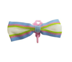 Vintage 1983 Hasbro Charmkins Charm Pink Blue &amp; Green Barrette Hair Clip Jewelry - £8.81 GBP