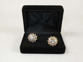 Men J.Valintin Cufflinks With Bold Stones Plated Gold Vito Rofolo V45-2 image 3