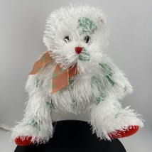 2005 TY Punkies - LIL&#39; SANTA CLAWS the Bear (9 inch) White Fuzzy Christm... - $7.13