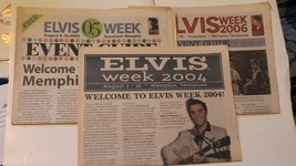 Elvis Week Event Guide Lot of 3 2004 2005  2006 Elvis Presley Magazine Newspaper - £10.11 GBP