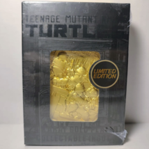 Teenage Mutant Ninja Turtles Metal Card 24k Gold Plated Ingot Official TMNT - £27.17 GBP