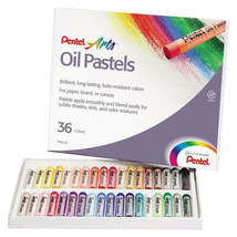 NEW Pentel Arts 36-Pack Oil Pastels Set Assorted Colors PHN-36 drawing sketch - £10.83 GBP