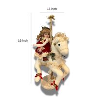 Christmas Porcelain Doll Riding a Carousel Horse - £54.11 GBP