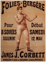 2582.James J.Corbett boxer 18x24 Poster.Sport Decorative Home decor interior roo - £22.38 GBP