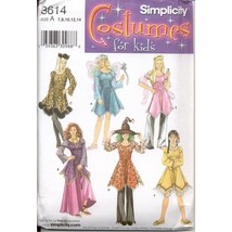 Simplicity Sewing Pattern 3614 Costume Angel Gypsy Witch Rocker Cat Size 7-14 - £7.23 GBP