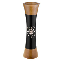 Solar Ray of Sun Brown 14-inch Concaving Mango Tree Wood Vase - £15.61 GBP