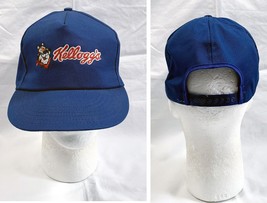 Kellogg&#39;s Cereal snapback Hat Mens Blue Embroidered Tony the Tiger Logo ... - £23.42 GBP