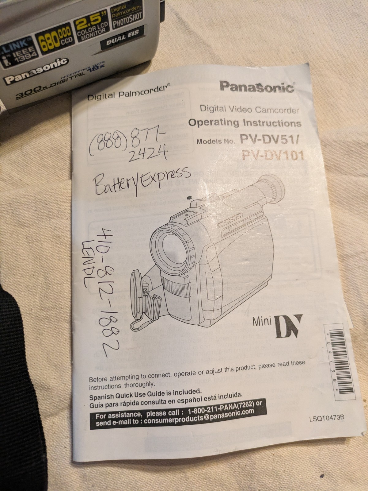 Panasonic Minidv Telecamera PV-DV51D Video Digitale Trasferimento Completa Item image 15