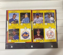 1991 Topps Box Bottom Cards Wax Boxes Set 8 cards-2 Uncut Panels See Scan. F Vzla - £11.42 GBP