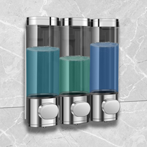 3 Chamber Shampoo Soap Dispenser No Leakage for Shower Wall Mounted and Conditio - £24.44 GBP