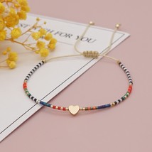 Cross Bracelet Tiny Bracelet For Women Colorful Delica Beaded Adjustable String  - £14.25 GBP