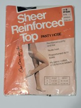 Vintage Our Own...For You Sheer Reinforced Top Pantyhose Off Black Size B - $9.99