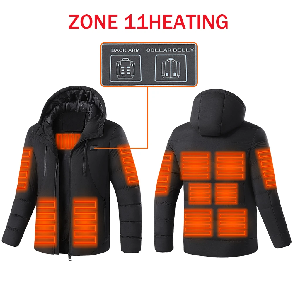 Heated Jacket, USB Intelligent Dual Control Switch 4-11 Zone Heated Jacket, Men&#39; - £152.53 GBP