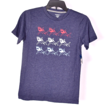 Arizona Jean CO. Boys Navy Shark Tee Size Medium 10/12 - $16.63