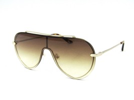 DIFF Imani Women&#39;s Shield Sunglasses, Gold / Brown Gradient #G24 - £45.69 GBP