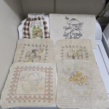VTG Mushroom Lot Of 6 Random Dishtowels Washcloths Well Used / Worn See ... - $22.82
