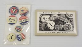*C3) Levenger Set of 7 Reproduction World War II Magnetic Patriot Buttons - $24.74