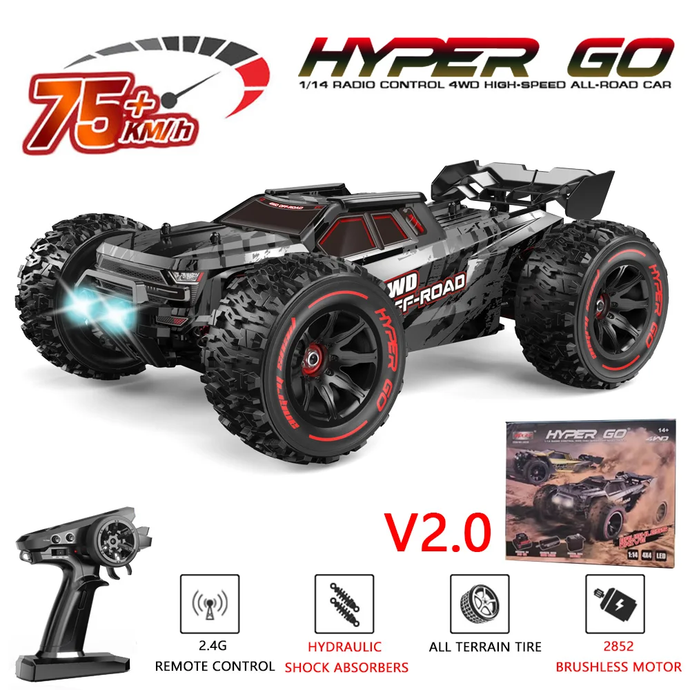 MJX Hyper Go V2.0 14210 14209 1/14 Brushless RC Car 2.4G 4WD Electric High Speed - £283.19 GBP+