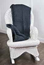 Donna Sharp Chunky Knit Throw (Charcoal) - £55.15 GBP
