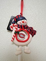 NHL Montreal Canadiens Clay Dough Snowman Christmas Ornament Team Sports... - $12.99