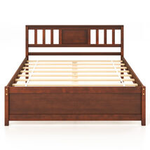 Wooden Platform Bed with Headboard and Wood Slat Support - $249.06