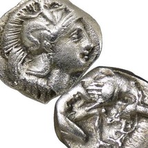 HERAKLES wrestling the Nemean Lion/ATHENA Helmeted head. Tarentum Greek ... - $7,043.82 MXN