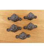 5 CAST IRON BROWN CUP PULLS DRAWER CABINET BIN HANDLES RUSTIC VINTAGE OR... - €13,02 EUR