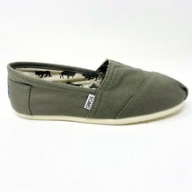 Toms Classics Olive Canvas Womens Size 5 Slip On Casual Canvas Flat Shoes - £27.90 GBP