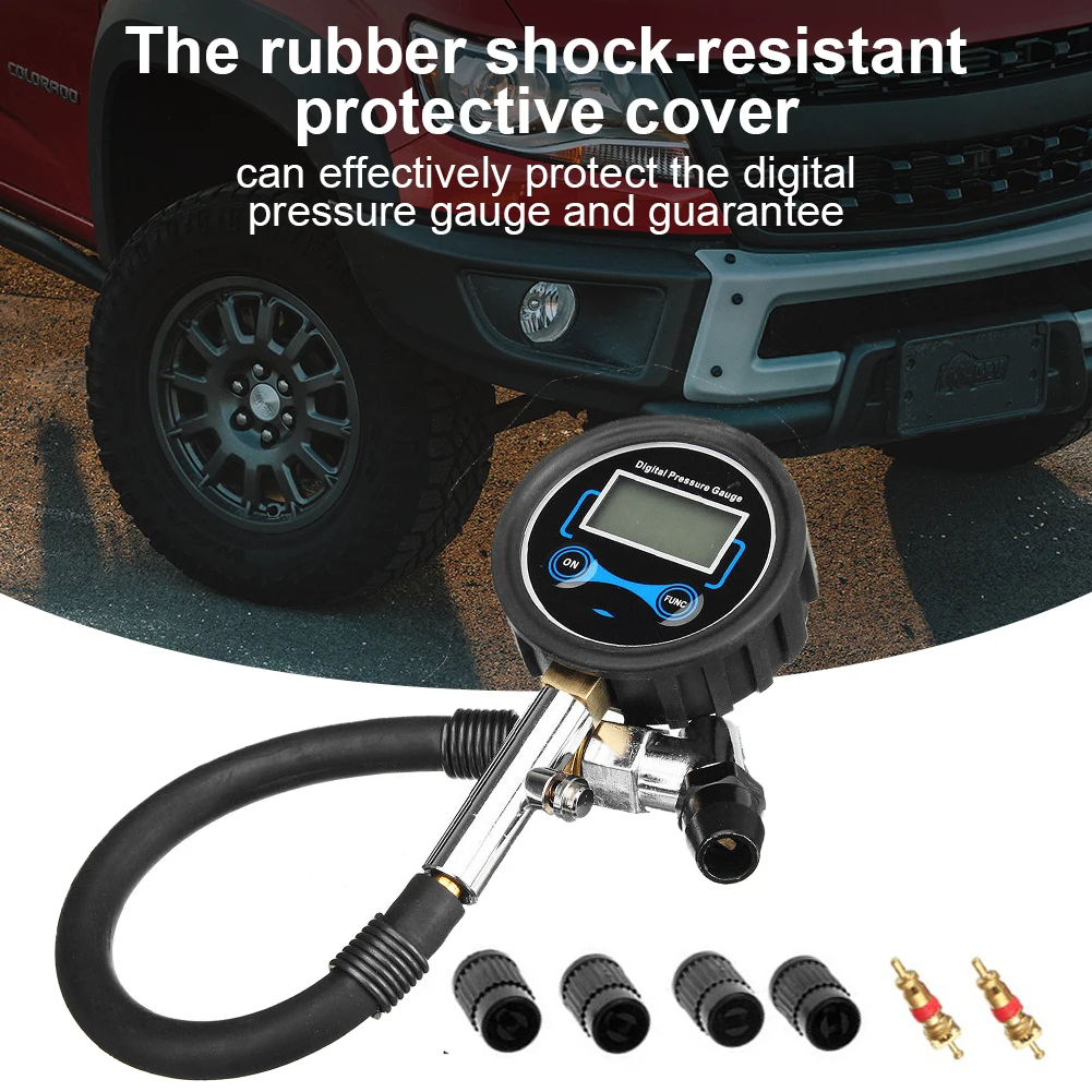 Tire Pressure Gauge LCD Display Monitoring Manometer 3-200PSI  Air Pressure Infl - £85.02 GBP