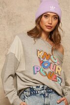 A French Terry Knit Graphic Sweatshirt - $34.55