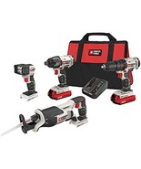 PORTER-CABLE 20V MAX* Cordless Drill Combo Kit, 4-Tool (PCCK615L4) , Grey - $310.92